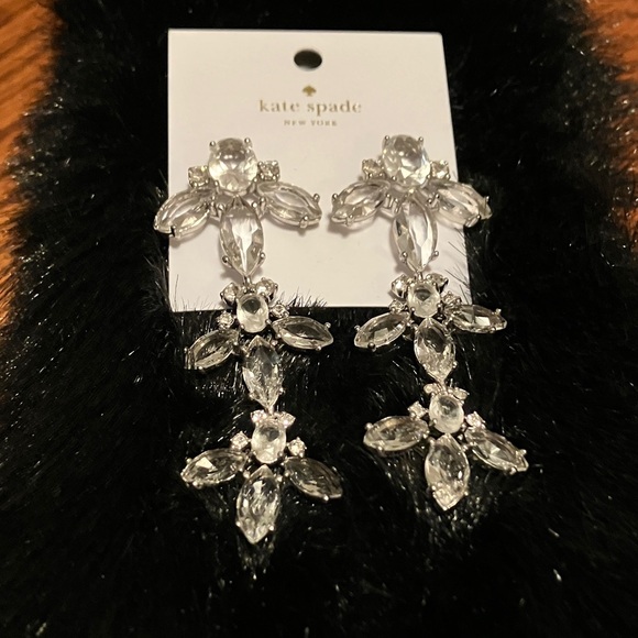 kate spade Jewelry - KATE SPADE. Clear Crystal chandelier Statement Earrings. Gorgeous!  NWT